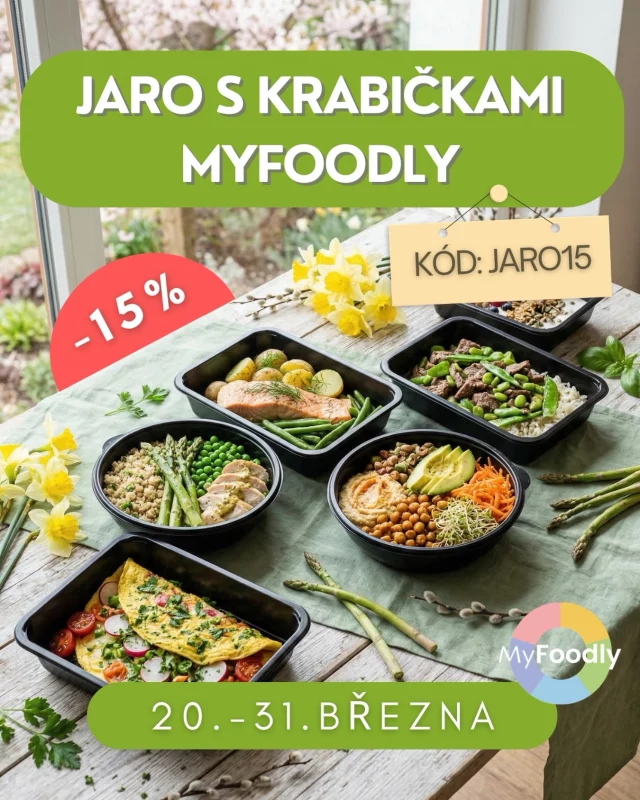Letošní jaro může být jiné. 🌸
Možná letos stačí jedna změna.
Přestat řešit, co vařit, co nakoupit a jestli jíte správně.

S krabičkovou stravou máte každý den připravená vyvážená jídla, která vám pomohou cítit se lépe, mít více energie a užít si celé jaro naplno.

Získejte 15 % slevu na libovolný program se slevovým kódem JARO15✨