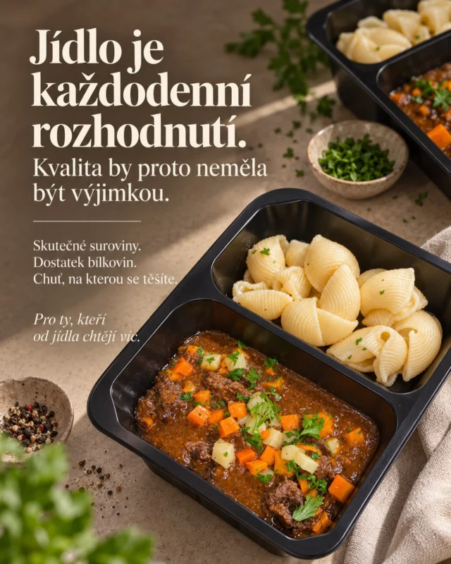 Jídlo je každodenní rozhodnutí. 🤎

A my věříme, že kvalitní jídlo by nemělo být výjimkou, ale samozřejmostí.

V MyFoodly spojujeme poctivé suroviny, dostatek bílkovin a chuť, na kterou se budete každý den těšit.

Protože zdravé stravování nemusí znamenat kompromisy. Ani v chuti, ani v kvalitě.

MyFoodly. Pro ty, kteří od jídla chtějí víc.

#MyFoodly #KvalitniJidlo #VyvazenaStrava #KrabickovaStrava #Bilkoviny